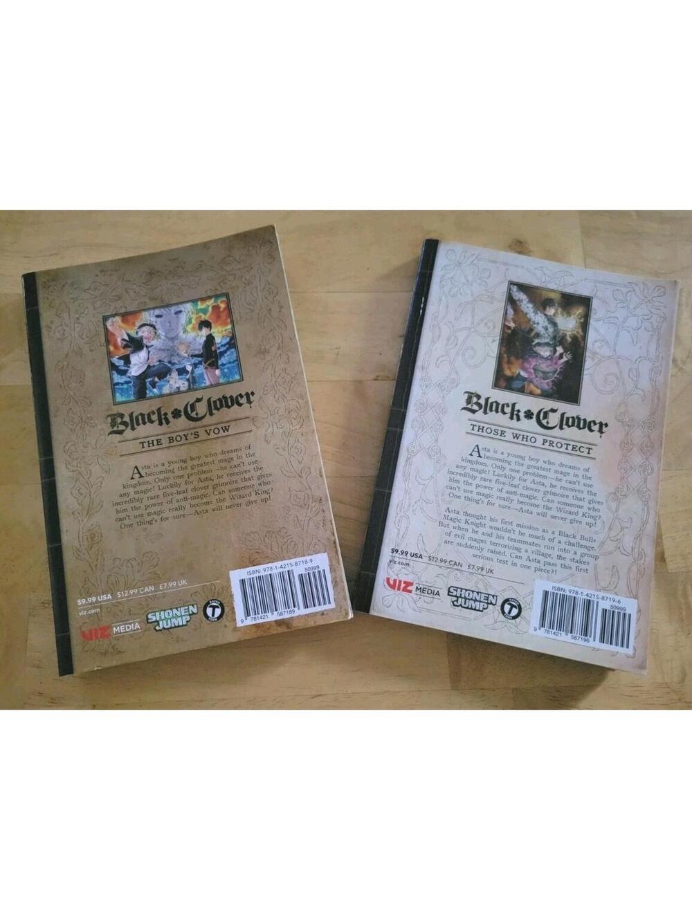 Black Clover Vol. 1 & 2 Yuki Tabata Viz Media English Manga Paperback Set